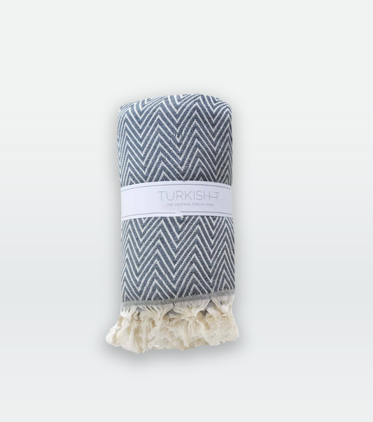 Gray Herringbone Weave Blanket