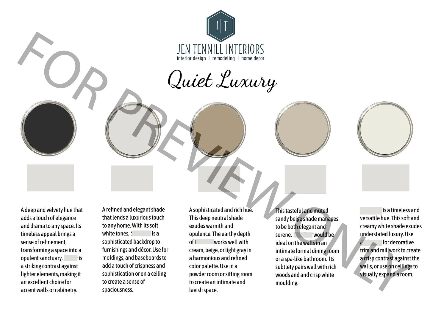 Quiet Luxury Paint Palette