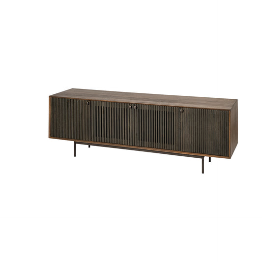 Slatted Media console