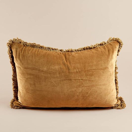 Nutmeg Velvet Lumbar Cushion Pillow